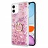 Microsonic Apple iPhone 11 Kılıf Glitter Liquid Holder Pembe 1