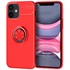 Microsonic Apple iPhone 11 Kılıf Kickstand Ring Holder Kırmızı 1