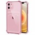 Microsonic Apple iPhone 12 Card Slot Shock Kılıf Pembe 1