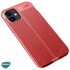 Microsonic Apple iPhone 12 Mini Kılıf Deri Dokulu Silikon Kırmızı 3