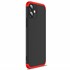 Microsonic Apple iPhone 12 Mini Kılıf Double Dip 360 Protective Siyah Kırmızı 2