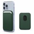 Microsonic Apple iPhone 14 Pro Leather Wallet MagSafe Koyu Yeşil 1