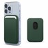 Microsonic Apple iPhone 16 Pro Max Leather Wallet MagSafe Koyu Yeşil 1