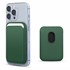 Microsonic Apple iPhone 13 Pro Max Leather Wallet MagSafe Yeşil 1