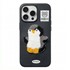Microsonic Apple iPhone 12 Pro Kılıf Stitched Puppy Plush Siyah Klasik Penguen 1