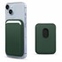 Microsonic Apple iPhone 14 Leather Wallet MagSafe Koyu Yeşil 1