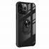 Microsonic Apple iPhone 15 Pro Kılıf Grande Clear Ring Holder Siyah 2
