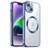 Microsonic Apple iPhone 14 Kılıf MagSafe Luxury Electroplate Mavi 1