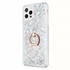 Microsonic Apple iPhone 15 Pro Kılıf Glitter Liquid Holder Gümüş 2