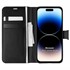 Microsonic Apple iPhone 15 Pro Kılıf Delux Leather Wallet Siyah 1