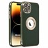 Microsonic Apple iPhone 15 Pro Kılıf Flash Stamp Koyu Yeşil 1
