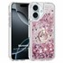 Microsonic Apple iPhone 16 Plus Kılıf Glitter Liquid Holder Pembe 1