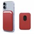Microsonic Apple iPhone 16 Leather Wallet MagSafe Kırmızı 1