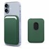 Microsonic Apple iPhone 16 Leather Wallet MagSafe Yeşil 1