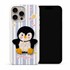 Microsonic Apple iPhone 16 Pro Kılıf Stitched Puppy Plush Çizgili Penguen 1