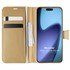 Microsonic Apple iPhone 17 Air Kılıf Delux Leather Wallet Gold 1