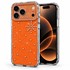Microsonic Apple iPhone 17 Pro Kılıf ShineGlam Luxe Turuncu 1