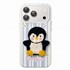 Microsonic Apple iPhone 17 Pro Kılıf Stitched Puppy Plush Çizgili Penguen 1