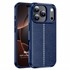 Microsonic Apple iPhone 17 Pro Max Kılıf Deri Dokulu Silikon Lacivert 1