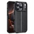 Microsonic Apple iPhone 17 Pro Max Kılıf Deri Dokulu Silikon Siyah 1