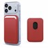 Microsonic Apple iPhone 17 Pro Leather Wallet MagSafe Kırmızı 1
