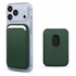 Microsonic Apple iPhone 17 Pro Max Leather Wallet MagSafe Koyu Yeşil 1