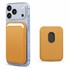Microsonic Apple iPhone 17 Pro Max Leather Wallet MagSafe Sarı 1