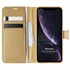 Microsonic Apple iPhone XR Kılıf Delux Leather Wallet Gold 1