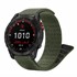Microsonic Garmin Fenix 5X Plus Titanium Kordon UltraFit Hasırlı Woven Koyu Yeşil 1