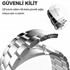 Microsonic Garmin Fenix 5X Metal Stainless Steel Kordon Gümüş 3