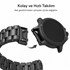 Microsonic Garmin Fenix 5X Plus Metal Stainless Steel Kordon Siyah 3