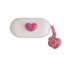 Microsonic Huawei FreeBuds SE Kılıf Süslü Figür Desenli Kalp Pembe 1