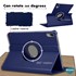 Microsonic Honor Pad X8 Pro Kılıf 360 Rotating Stand Deri Gümüş 3