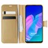 Microsonic Huawei P40 Lite E Kılıf Delux Leather Wallet Gold 1