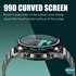 Microsonic Huawei Watch GT 2e Tam Kaplayan Temperli Cam Full Ekran Koruyucu Siyah 3