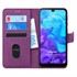 Microsonic Huawei Y5 2019 Kılıf Fabric Book Wallet Mor 1