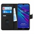 Microsonic Huawei Y6 2019 Kılıf Fabric Book Wallet Siyah 1