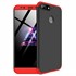 Microsonic Huawei Y7 2018 Kılıf Double Dip 360 Protective Siyah Kırmızı 1