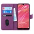 Microsonic Huawei Y7 2019 Kılıf Fabric Book Wallet Mor 1