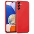 Microsonic Matte Silicone Samsung Galaxy A14 Kılıf Kırmızı 1