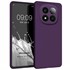 Microsonic Matte Silicone Xiaomi Redmi Note 14 Pro 4G Kılıf Mor 1