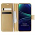 Microsonic Omix X7 Kılıf Delux Leather Wallet Gold 1