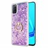 Microsonic Oppo A72 Kılıf Glitter Liquid Holder Mor 1