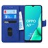 Microsonic Oppo A9 2020 Kılıf Fabric Book Wallet Lacivert 1