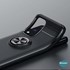 Microsonic Oppo A96 4G Kılıf Kickstand Ring Holder Siyah Rose 3