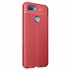 Microsonic Oppo F9 F9 Pro Kılıf Deri Dokulu Silikon Kırmızı 2