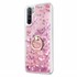 Microsonic Oppo A91 Kılıf Glitter Liquid Holder Pembe 2