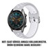 Microsonic Huawei Watch GT3 46mm Rainbow Sport Band Kordon Gri Beyaz 2