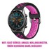 Microsonic Realme Watch S Pro Rainbow Sport Band Kordon Siyah Koyu Pembe 2