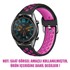 Microsonic Huawei Watch GT3 46mm Rainbow Sport Band Kordon Siyah Koyu Pembe 2